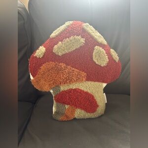 Mushroom throw pillow